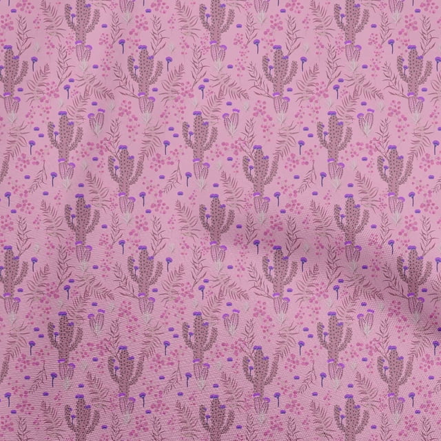 oneOone Polyester Spandex Pink Fabric Tropical Sewing Craft Projects Fabric Prints By Yard 56 Inch Wide