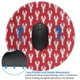 thumbnail image 4 of Disketp Cartoon Lobster Small Mouse Pad 7.9x7.9 Inches,Washable Round Mousepad for Office Laptop Computer,Non-Slip Rubber Base Mouse Pads for Wireless Mouse, 4 of 8