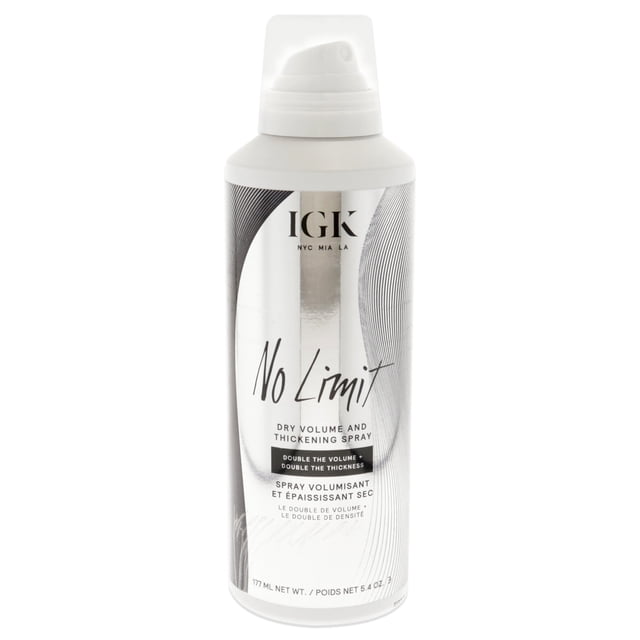 Spray para dar volumen y volumen en seco No Limit de IGK para unisex: spray para el cabello de 5,4 oz IGK Laca para el cabello 5.4 oz