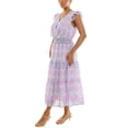 thumbnail image 3 of Nanette Lepore Women's Flutter Sleeve Tassel Midi Dress, Sizes XS-XXXL, 3 of 7
