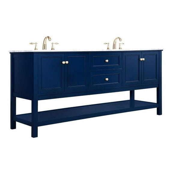 72 inch single bathroom vanity in Blue