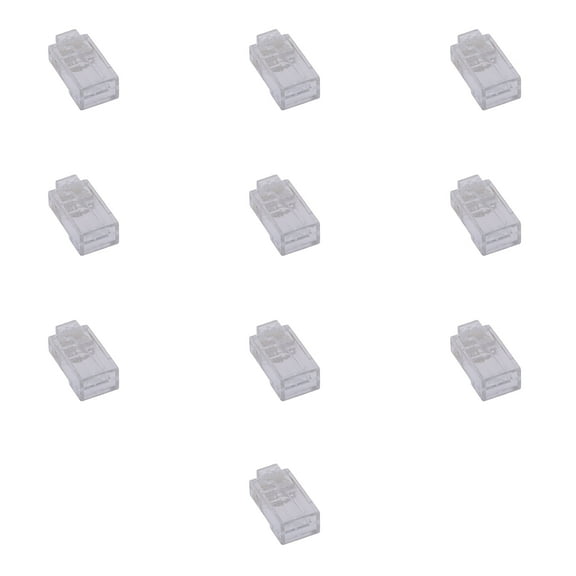 EZ-RJ45 Cat6 Feed Through Connector - 8P8C for Solid & Stranded Cable 10 Pcs Pack