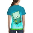 thumbnail image 5 of Adventure Time BMO Teen T-Shirt Crewneck Short Sleeve Double-Sided Print Summer Tee Shirts Top For Youth Boys Girls Children Small, 5 of 7