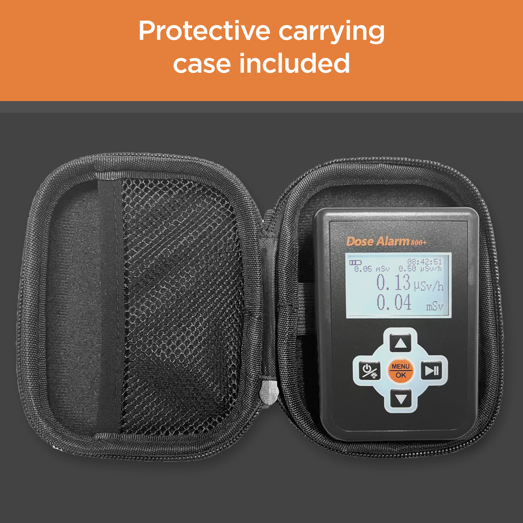 Galvanox Nuclear Radiation Detector Geiger Counter (TX850) IND-Grade  Portable Dosimeter with Carrying Case