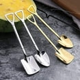 thumbnail image 1 of Dessert Spoons Mini 1pc Stainless Steel Shovel Spoon Coffee Tea Kitchen Gadget And Accessories Silver Gold Color Dessert Spoon Soup Spoon Spoons (Color : Gold 2), 1 of 5