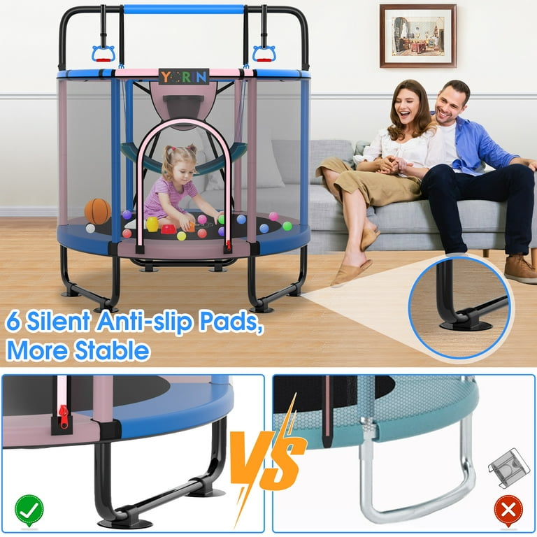 YORIN Trampoline for Kids, 5FT Toddler Mini Trampoline with