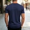 thumbnail image 4 of Domuza Mens Short Sleeve Crew Neck T-Shirts Mountain Graphic Tees Shirts Summer Casual Soft Comfy T shirts Tops Navy 5XL, 4 of 4