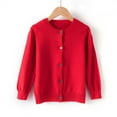 thumbnail image 3 of LIJCC Cardigan Classique en Tricot pour Filles Chandails Col Rond Boutonné Couleur Unie Coton Tricot Uniforme Scolaire Cardigan en Coton Bouton devant Vêtements d'Extérieur, 3 of 3