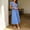 Blue, variant on Ovbmpzd Maxi Summer Dresses for Women 2026 Yellow Tea-Length Striped Peasant Dresses V-Neck Casual Sleeveless Dresses Dresses,S
