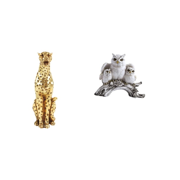 Figura de guepardo,Figura de guepardo dorado,adorno de escritorio moderno,Adorno de mesa con estatua de guepardo realista,Figuras de búho,Figuras de búho,animales