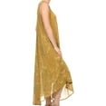 thumbnail image 3 of Sakkas Laeila Tie Dye Washed Long Sleeveless Tank Top Caftan Dress / Cover Up - Olive - One Size Regular, 3 of 5