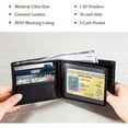 thumbnail image 4 of Microseven Genuine Leather Minimalist Bifold Wallets For Men RFID Blocking Slim Mens Wallet, 4 of 5