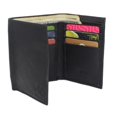 thumbnail image 5 of Cavelio Genuine Leather Mens RFID Blocking Slim Trifold Wallet Back ID Window with Gift Box Black, 5 of 8