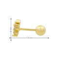 thumbnail image 5 of Broquel Mariposita con circonia Chapa de Oro 18K Horoz WH506, 5 of 5