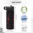thumbnail image 5 of 18oz Sports Insulated Kettle Drinking Cup Water Goku Water Bottle Stainless Steel Kettle Portable Cup For Gym Outdoor Sports(With Straw), 5 of 9