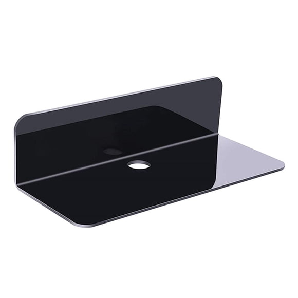 Rack De Pared Flotante De Acrílico Sin Daos Para Cámaras De Video Con Altavoz Inteligente, Color Negro Sunnimix Estantes de pared flotante de acrílico