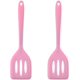 thumbnail image 2 of Juego de 2 espátulas de silicona, de goma de grado alimenticio, pequeñas espátulas de silicona, resistentes al calor, ranuradas para utensilios de cocina antiadherentes., 2 of 6