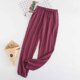 thumbnail image 1 of Pantalones holgados de algodón de verano para hombres y mujeres, pantalones de pijama de crepé de algodón, pantalones holgados antimosquitos para parejas, pantalones con aire acondicionado que se, 1 of 4