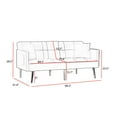 thumbnail image 7 of Hombay Velvet Convertible Sleeper Sofa Bed Upholstered Folding Loveseat Couch with Cup Holder and Pillows, 7 of 7