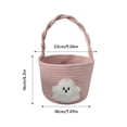 thumbnail image 4 of Gytml Trick Or Treat Basket Halloween Cotton Rope Ghost Candy Bucket Reusable Portable Treat Bag For Halloween Party Favors Holiday Decor(Pink-9.06"), 4 of 6