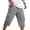 Gray, variant on KyCheLot Men's Capri Cargo Pants 3/4 Length Elastic Waist Capri Pants with Zipper Pockets Summer Everyday