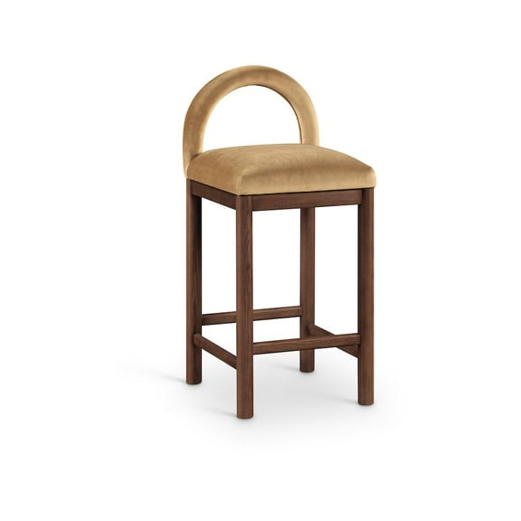 Meridian Furniture Conrad Saddle Velvet Counter Stool