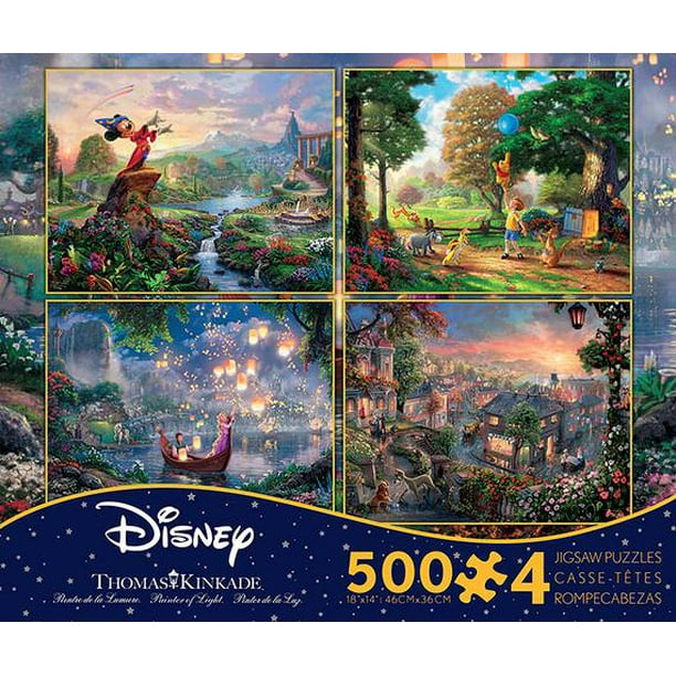 Ceaco - Thomas Kinkade - The Disney Collection - 4 In 1 Multipack B ...