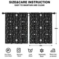 thumbnail image 2 of Blackout Kids Curtains,Black White Gothic Moon Flower Leaf Pattern Childrens Insulated Curtains Set Of 2,Bedroom Essentials,Toddler Room Decor 42x54in(106x137cm), 2 of 5