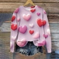 thumbnail image 5 of Dasayo Red Womens Sweatshirts Funny Valentines Day Long Sleeve Cute Clothes Graphic Love Heart Sweatshirts Women Shirt L, 5 of 5