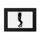 thumbnail image 1 of El pelo rizado Hot mujer hermosa Marco de Fotos de escritorio imagen Arte Negro Pintura 5x7 pulgadas, 1 of 4
