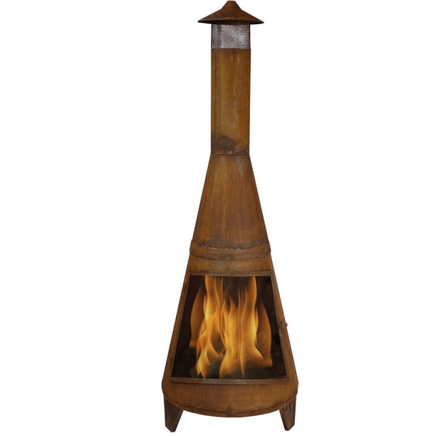 Outdoor Wood Burning Fire Pit, Chiminea Vs Fire Pit Warmth