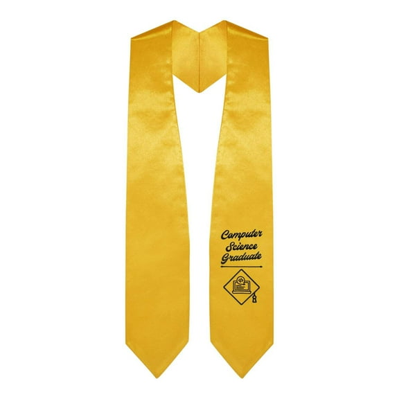 Endea Graduation Gold Computer Science Graduate Stole/Sash with Classic Tips