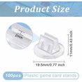 thumbnail image 2 of 100pcs 100Pcs Paper Miniature Bases Plastic Business Card Holder Clear Paper Board Clips Game Card Stands 19.5x11mm Card Stands for Table Numbers Place Card Weddings Anniversary Party, 2 of 5