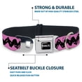 thumbnail image 4 of Peanuts Worldwide LLC Pet Collar, Dog Collar Metal Seatbelt Buckle, Peanuts Charlie Brown Zig Zag Stripe Pink Black, 11 to 16.5 Inches 1.0 Inch Wide, 4 of 8
