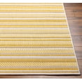 thumbnail image 4 of BoutiqueRugs Grian Contemporary Geometric Runner Rug - Modern Minimalist Striped Carpet for Hallway, Patio, Terrace - Outdoor Safe - Yellow, Mustard, Cream - 2'7" x 10', 4 of 8