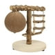 thumbnail image 2 of Soporte de juego para pájaros en T, jaula de perca para loros de mesa Natural, juguete con Base, escalera de escalada y nido de cáscara de coco, 2 of 5