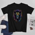 thumbnail image 3 of Lion T-shirt Lion Unisex T-shirt Unisex tees Casual Cotton Colorful Printing, 3 of 5