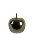 thumbnail image 1 of Urban Trends Collection 44343 Ceramic Apple Figurine with Stem, Polished Chrome & Green - Small, 1 of 2