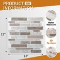 thumbnail image 2 of WOWSTAR 10-Sheet Peel and Stick Tiles, Marble Look Kitchen Backsplash Tiles, 12"x12" Multi, 2 of 8