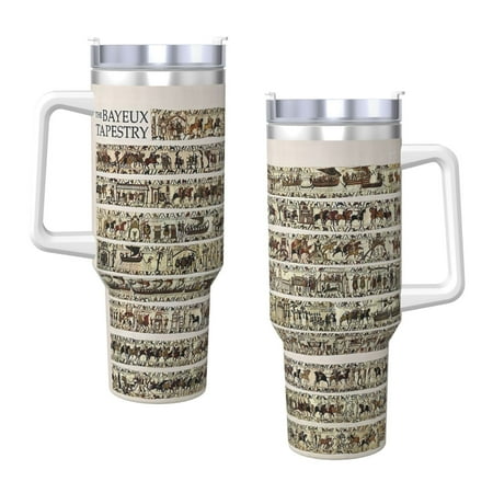 

The Complete Bayeux 40 Oz Tumbler With Handle And Straw Double Wall Stainless Steel Sublimation Tumbler With Handle Leakproof Bpa-Free Keep Cold Hours