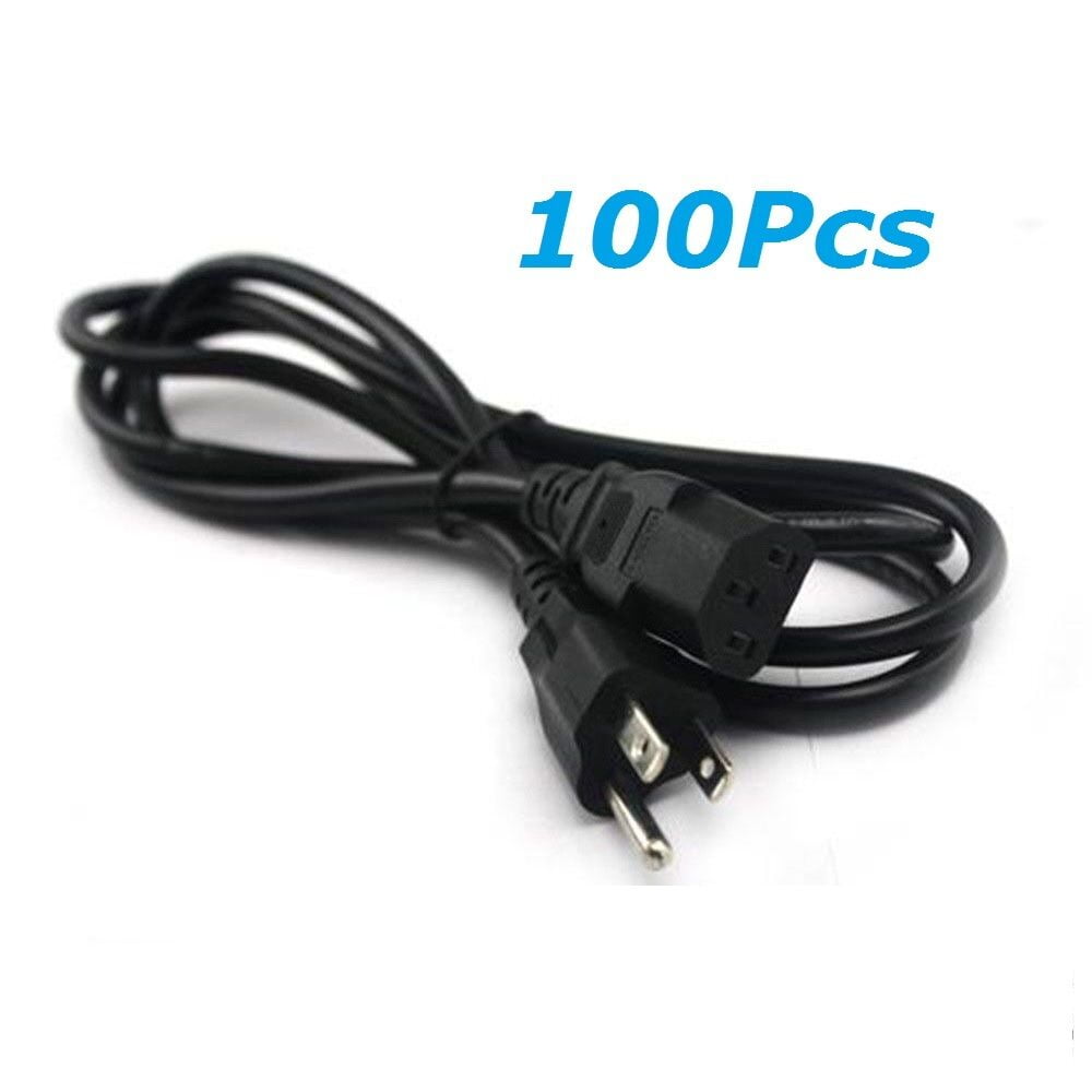 Lot of 100PCS Computer PC Monitor 3 Prong 6ft Power Cord Cable IEC320 COMPUTER 