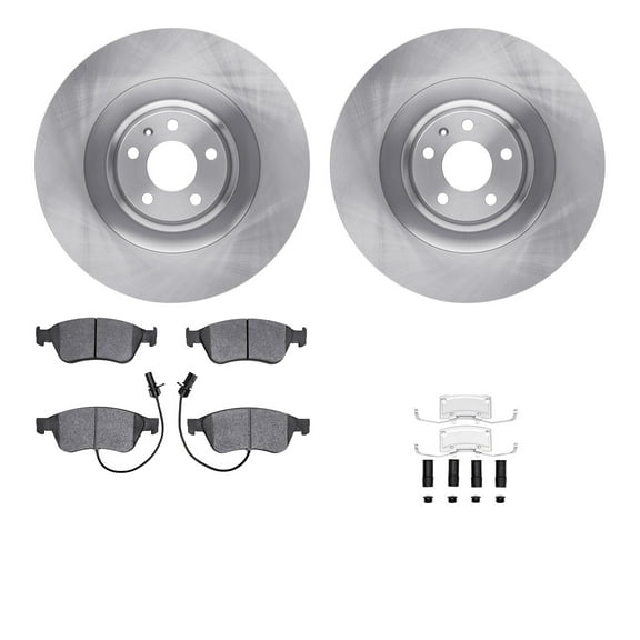 Dynamic Friction Company Front Brake Rotors with 5000 Euro Ceramic Brake Pads includes Hardware 6612-73197