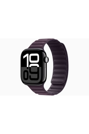 Restored Apple Watch Series 10 GPS 46mm Jet Black Aluminum Case with Blackberry Magnetic Link Band