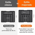 thumbnail image 2 of Organizador de cajones de cubiertos para cocina, bandeja profunda expandible, soporte de cubiertos ajustable, almacenamiento de cocina de plástico para cucharas, tenedores, 2 of 9