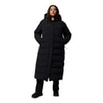 thumbnail image 1 of Columbia Women's Amaze Puff Long Hooded Down Jacket, 650 Fill Power, Omni-Shield Water Repellent, Black, X-Large, 213489, 1 of 6