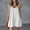 *White, variant on ClodeEU Women's Scoop Neck Spaghetti Strap Button Mini Dress,Casual A-Line Sundress Black,Women's Plus L