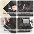 thumbnail image 5 of Marble Peel and Stick Floor Tile Easy to Clean Waterproof Flooring for Kitchen Bathroom Bedroom Light Balck Vinyl Flooring Self Adhesive Floor Tile Stickers Durable Removable Tiles 18PCS, 5 of 17