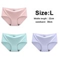 thumbnail image 2 of Bikini invisible de ropa interior sin costuras de 3 piezas, bragas de mujer de nailon y spandex invisibles (L, XL, XXL), 2 of 5