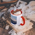 thumbnail image 5 of 3dRose, USA, Washington, Seattle. Mount Rainier beyond and Alki Beach., 11oz Two-Tone Red Mug, 5 of 7