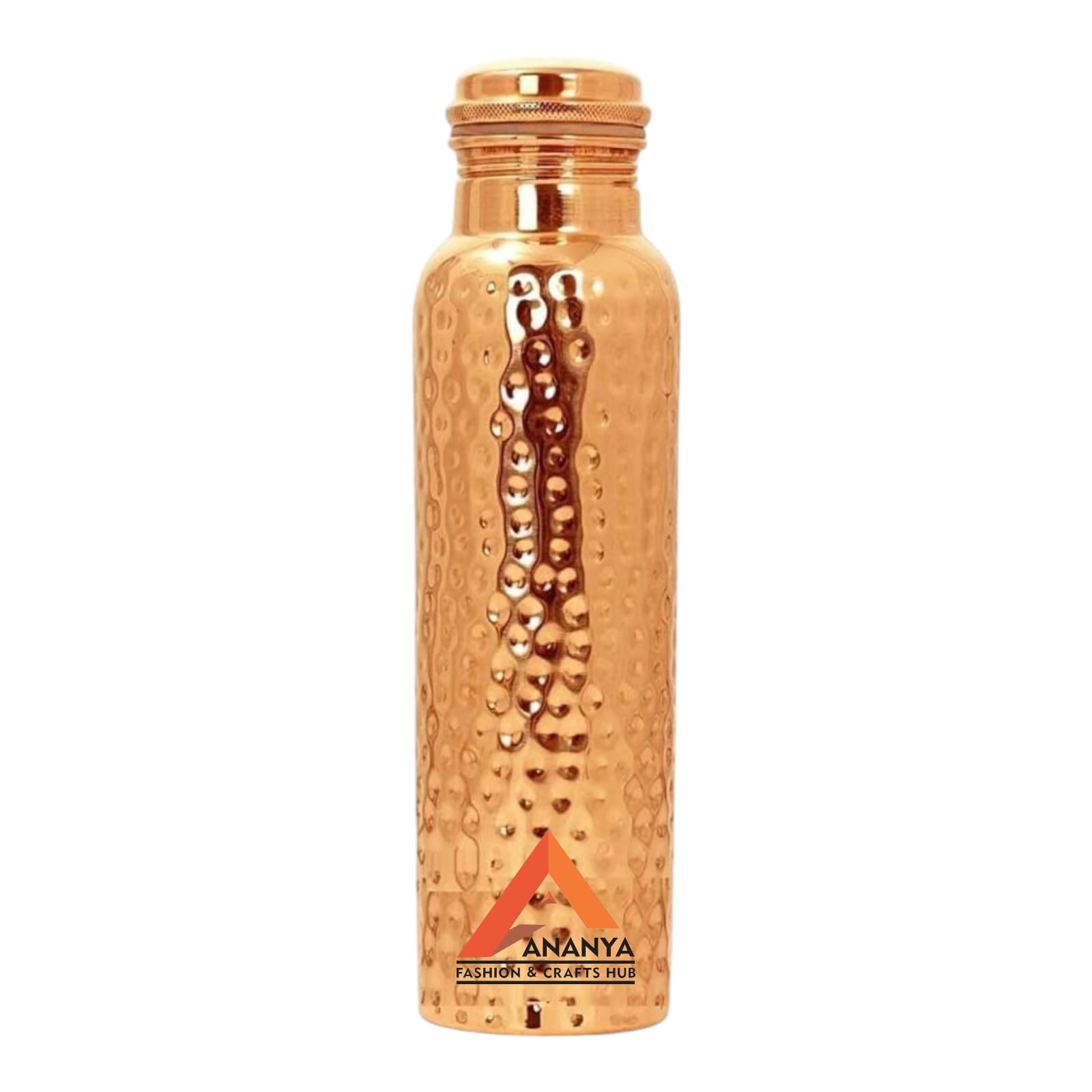 Hammered Copper Water Bottle Drinking Tumbler Ayurveda Health Benefits Set Of 4